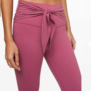 Lululemon align high rise waist wrap pant leggings 28” moss rose 4 nulu